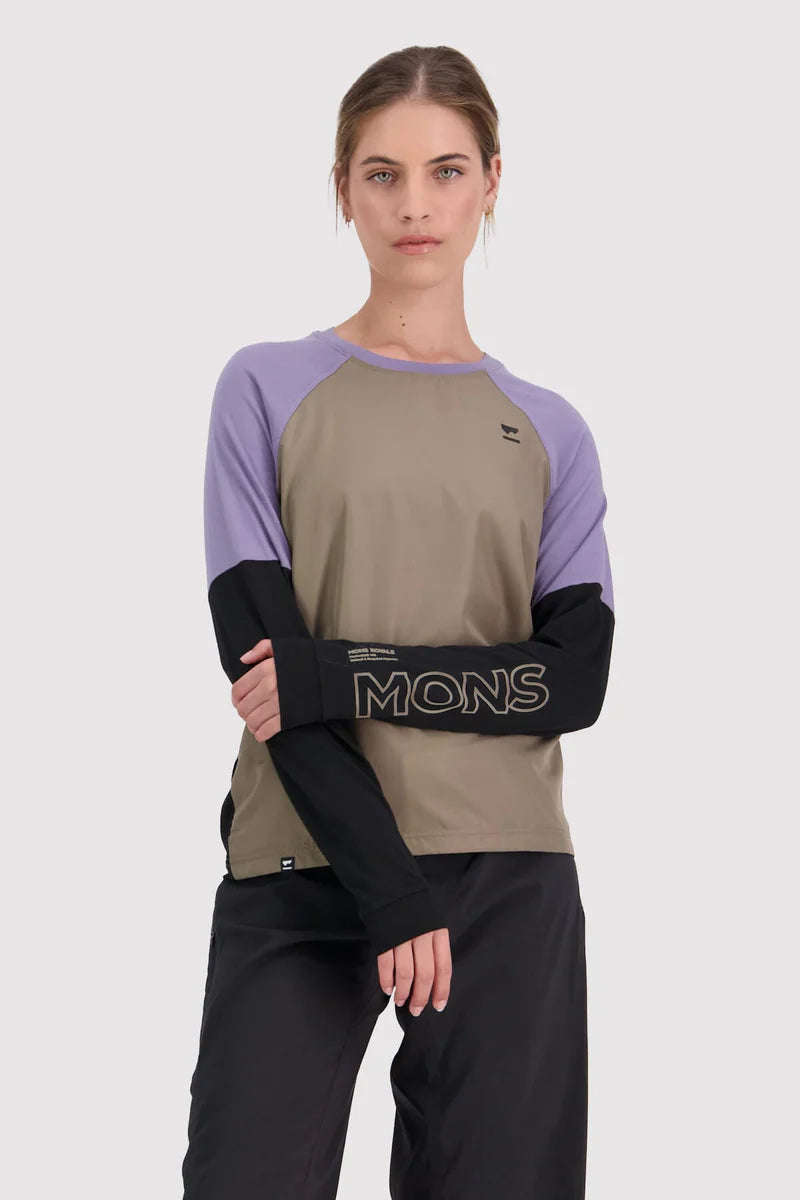 Mons Royale Tarn Merino Shift Wind Jersey Logo Women's